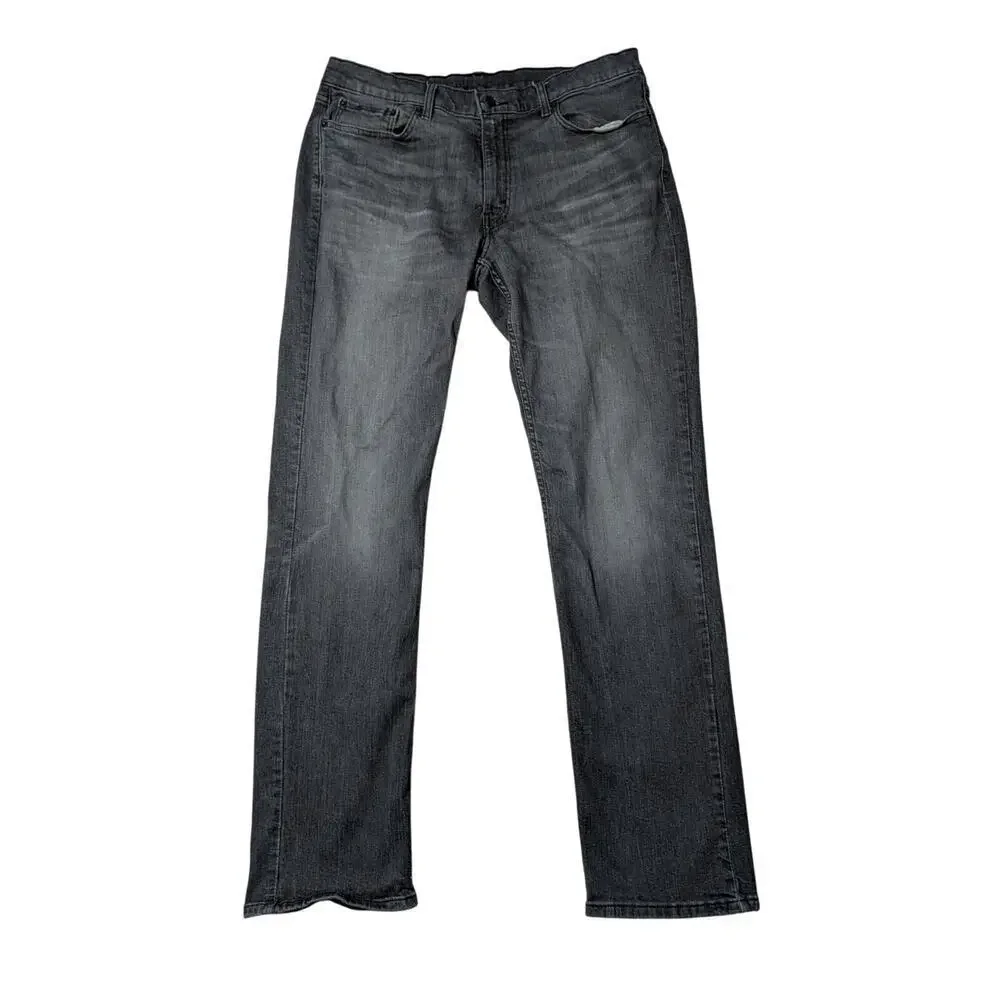LEVI'S 514 Men's Jeans/Pants size 36X34; Washed Black Denim, straight Leg, Flex